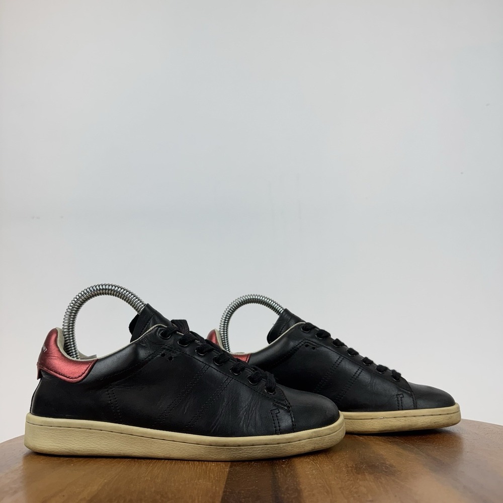Isabel Marant Etoile Bart Black Leather Casual Comfort‎ Low Sneakers Size EU 36